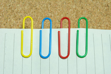 Colorful paper clips