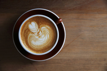 coffee on wood background