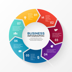 Vector circle arrows infographic. Template for cycle diagram