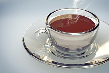 3D Coffee or Chocolate Cup Isolated Background.