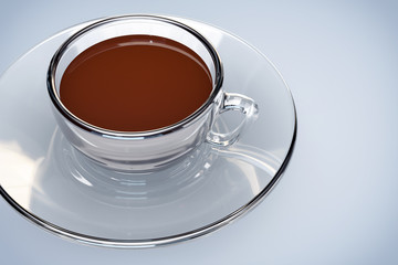 3D Coffee or Chocolate Cup Isolated Background.