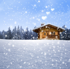 Schihütte im Schnee