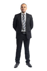 Cheerful businessman standing
