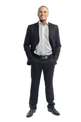 Cheerful businessman standing