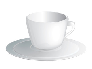 3D stylized Coffee cup, vector illustration