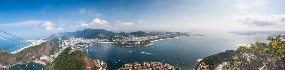 Naklejka na ściany i meble Rio de Janeiro, Sugar leaf view landscape panorama