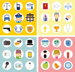 Business concept flat icon career profession infographic design elements vector illustration 