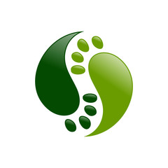 Yin Yang Foot Prints