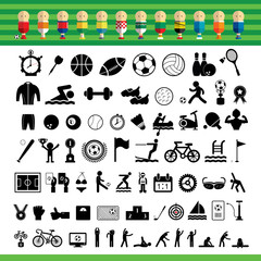 vector sports icon set