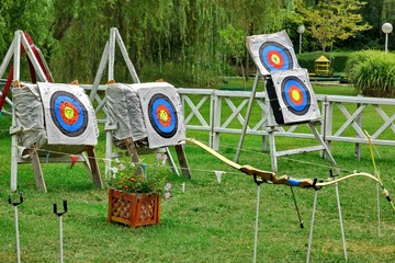 Archery Targets On The Shooting Range