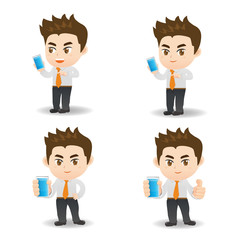 businessman use smartphone