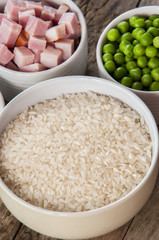 raw ingredients for risotto