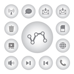icon set for technology and internet