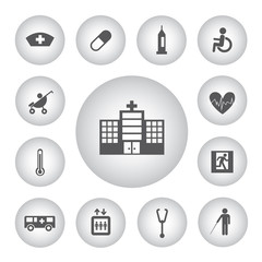 basic icon for hospital