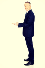Businessman with open hands