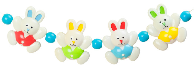 Obraz premium Plastic garland of bunnies