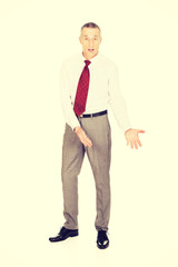 Full length man showing copyspace on the floor