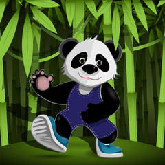 Panda in the jungle