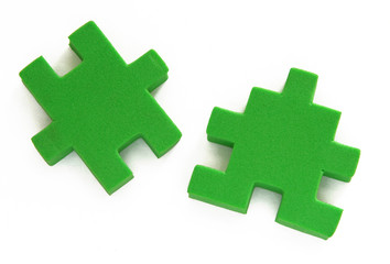 Green puzzle piece