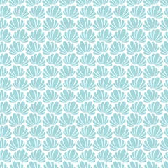 Retro Seamless Pattern Seashells Turquoise © Jan Engel