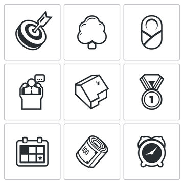 Incentives life icons. Vector Illustration.