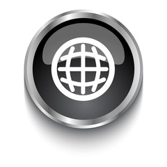 White International symbol on black web button