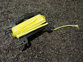The Yellow String on the Ground at the Constructionsite