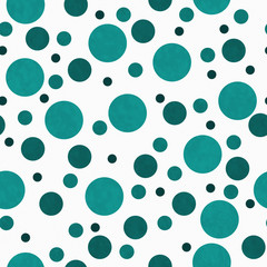 Teal and White Polka Dot Tile Pattern Repeat Background