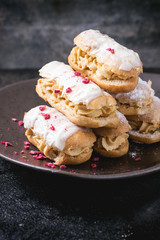 Plate of eclairs