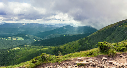 Fototapeta na wymiar Montenegrin ridge in Carpathians