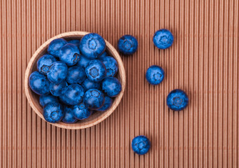 Fresh blueberries in bowl