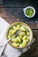 Potato gnocchi with pesto