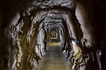 Fortification tunnel in Gibraltar rock.