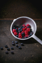 Colander with fresh berries
