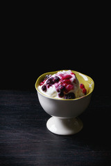 Ice cream with berries