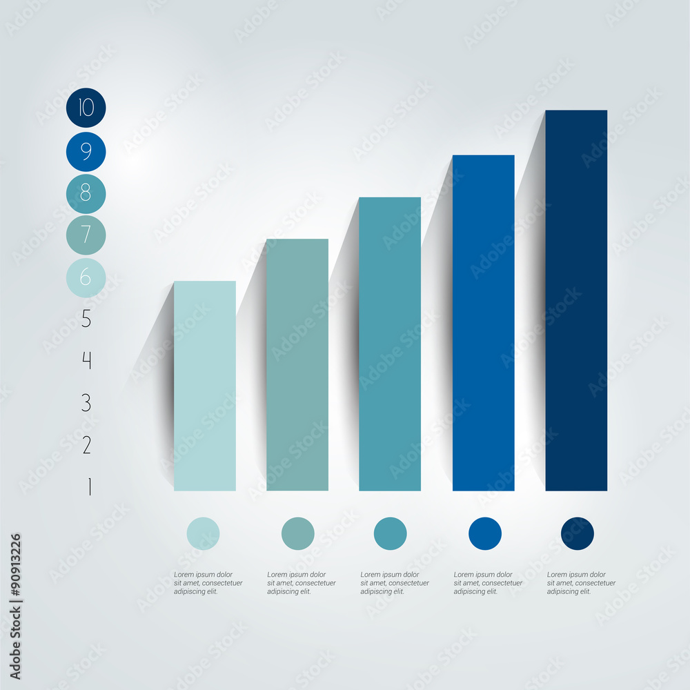 Poster flat chart, graph. simply editable. info graphics element.