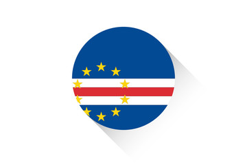 Round flag with shadow of Cape Verde