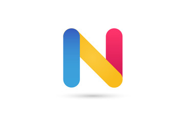 N letter vector logo icon template