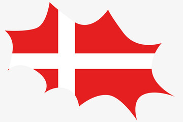 Explosion wit the flag of Denmark