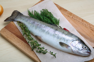 Raw trout