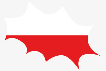 Explosion wit the flag of Poland