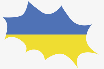 Explosion wit the flag of Ukraine