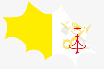 Explosion wit the flag of Vatican