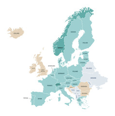 Europe Map Political EU Members European Union
