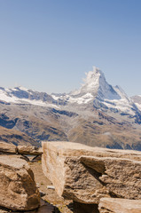 Zermatt, Dorf, Alpen, Schweizer Berge, Rothorn, Furi, Trockener, Matterhorn, Wanderferien, Bergstation, Gondelbahn, Wanderweg, Sommer, Wallis, Schweiz