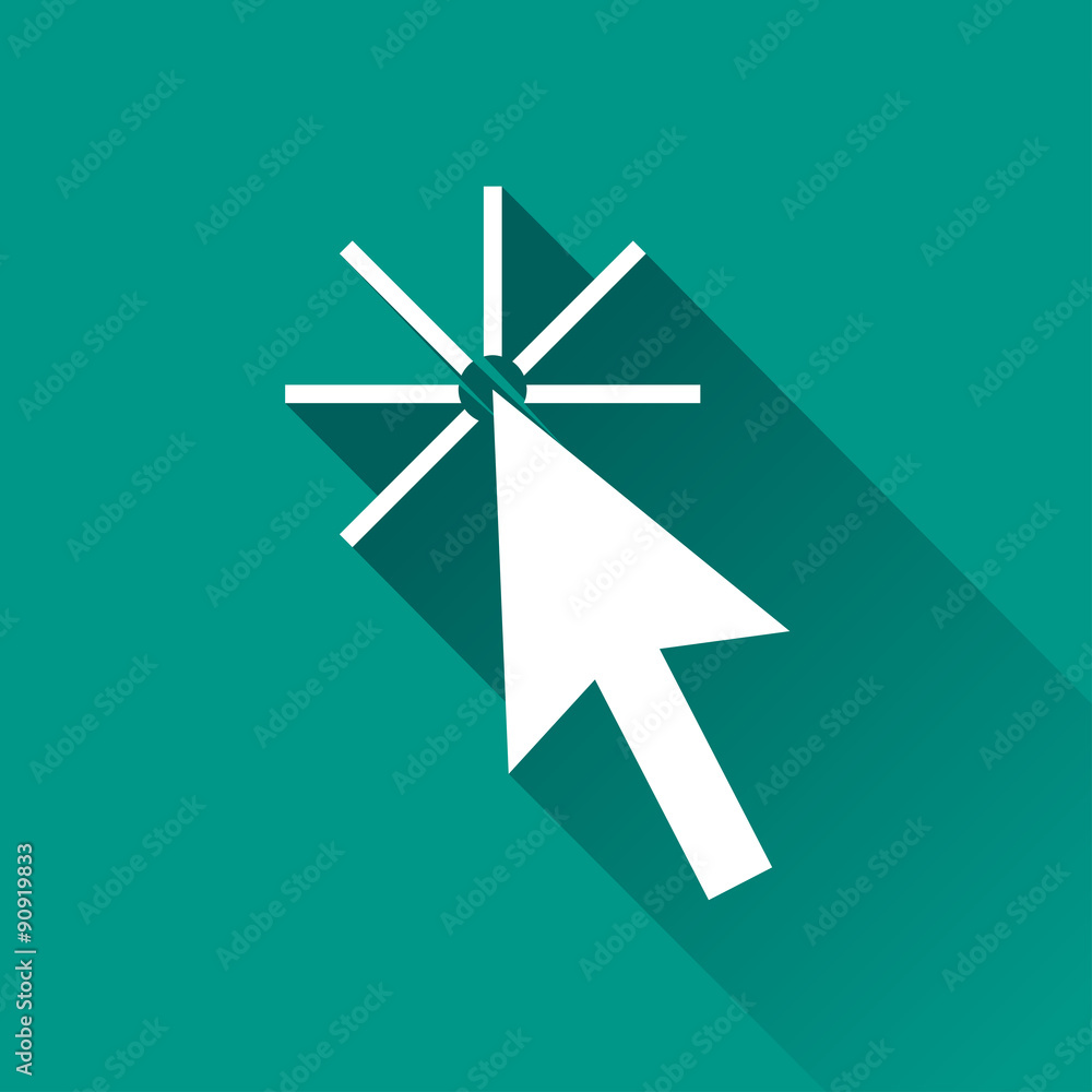 Poster pointer flat design icon