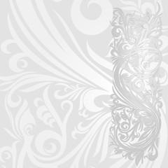 Invitation Card with Silver Abstract Wallpaper