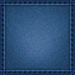 jeans blue texture with pocket denim background. stock vector illustration eps10