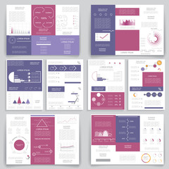 Different infographic elements for business brochures, Big set 3