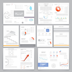 Set of brochures for business reports 4